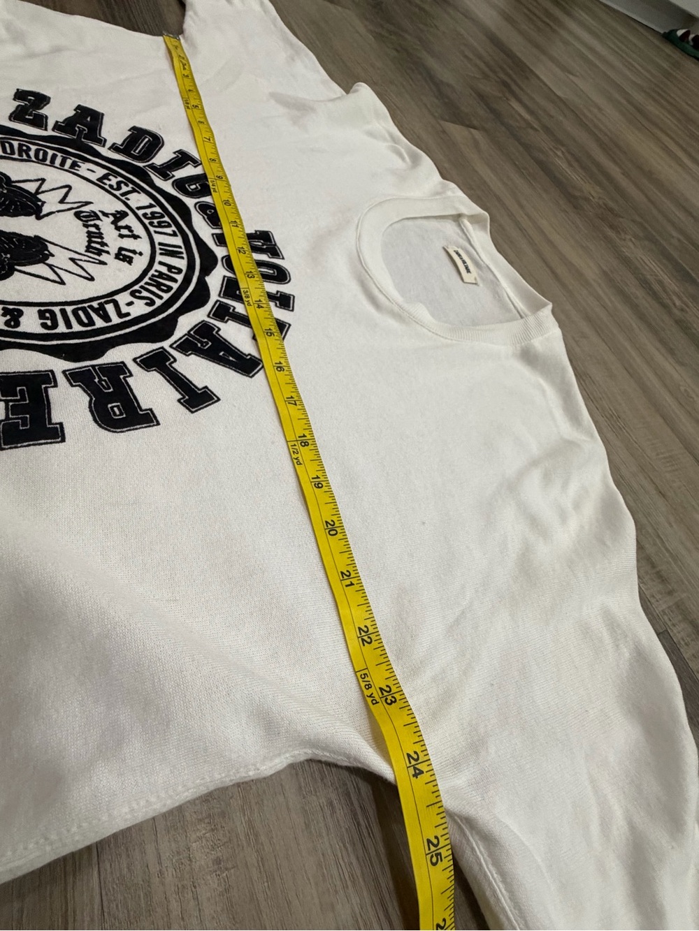 Zadig & Voltaire White Logo Graphic Top XS - Picture 5 of 6
